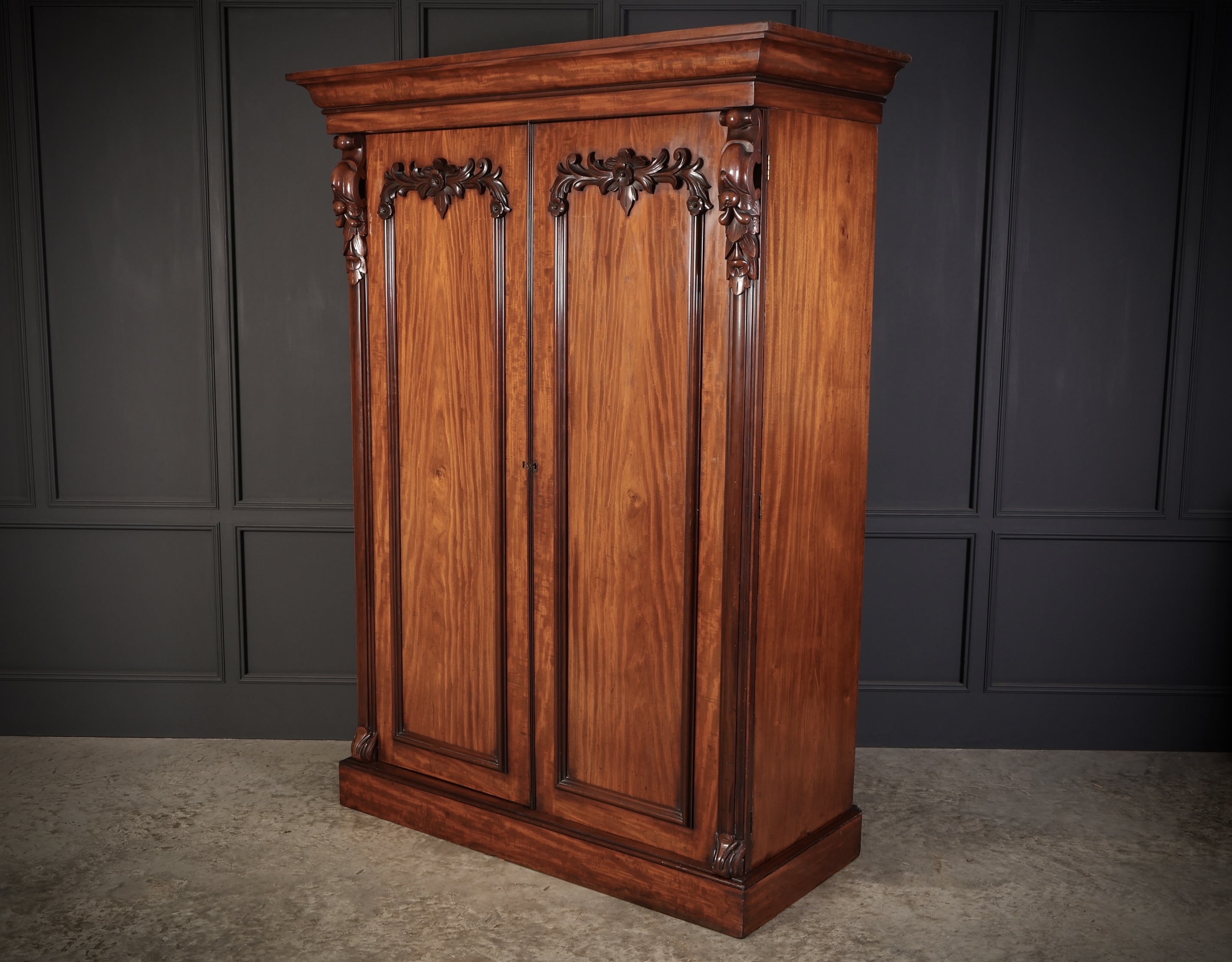 Victorian Mahogany Double Wardrobe - Image 10